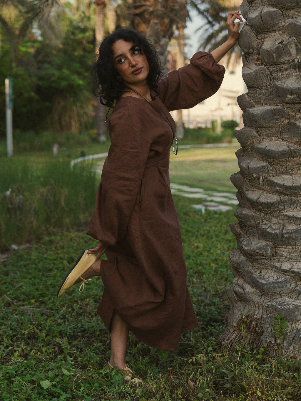 The Luna Dress in Chocolate