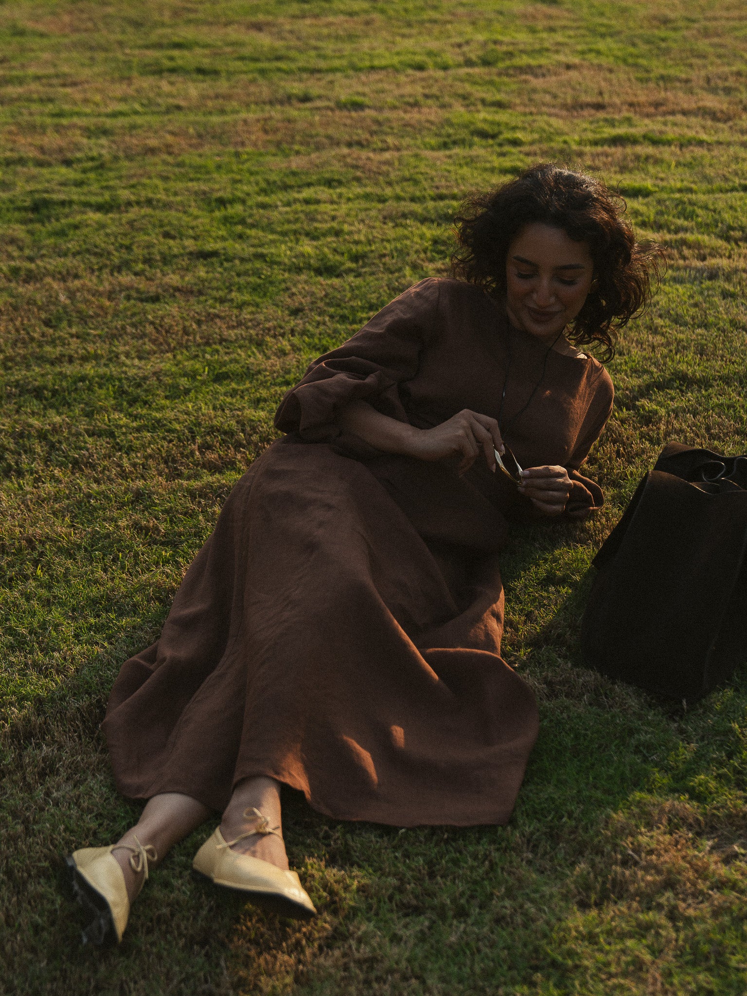 The Luna Dress in Chocolate