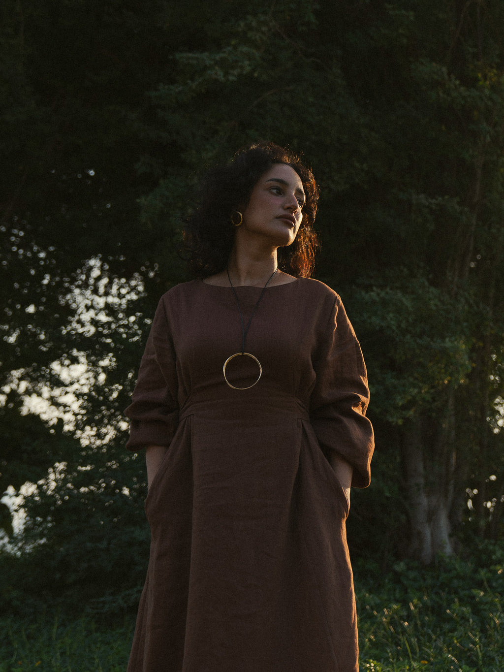 The Luna Dress in Chocolate
