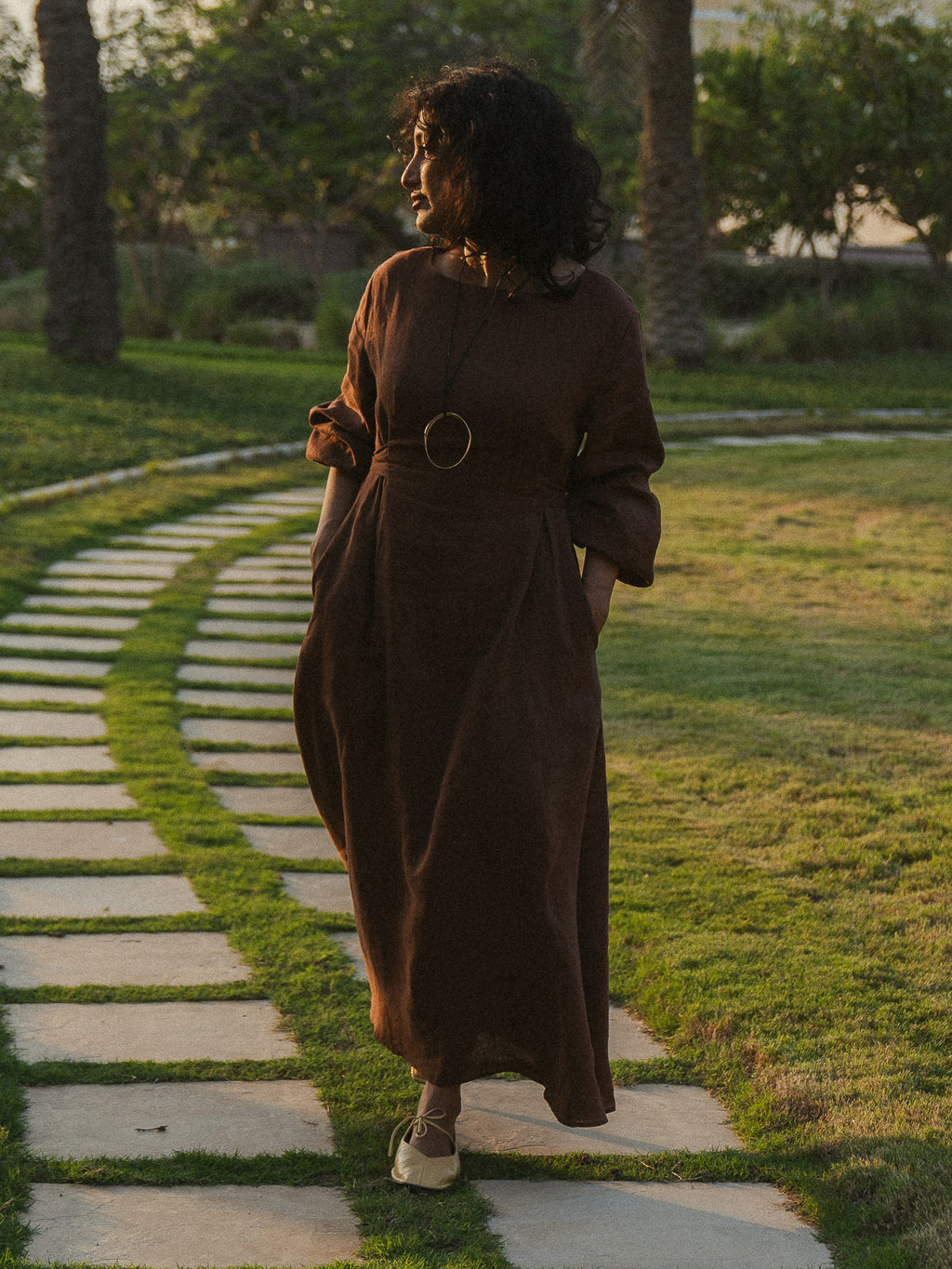 The Luna Dress in Chocolate