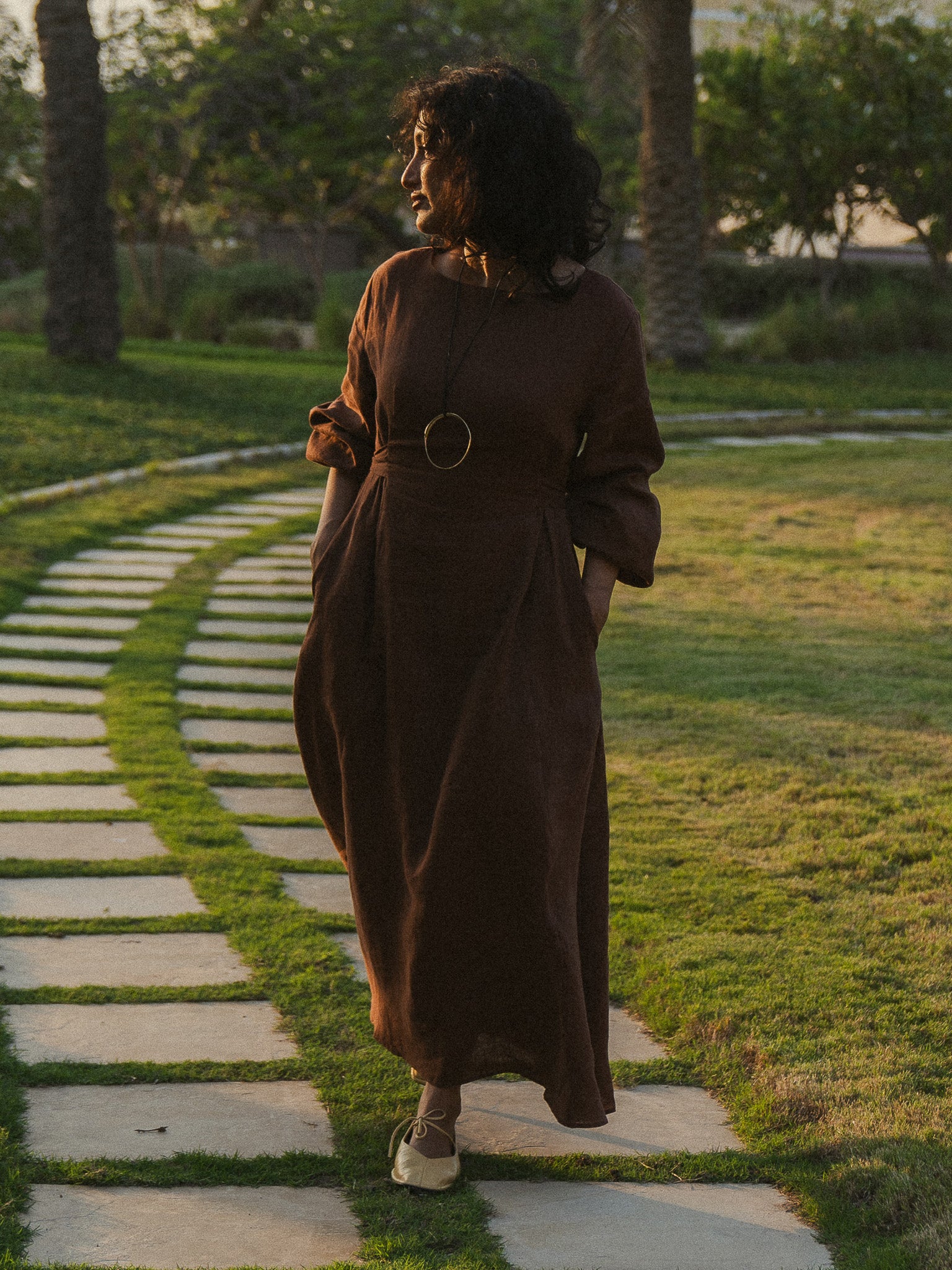 The Luna Dress in Chocolate