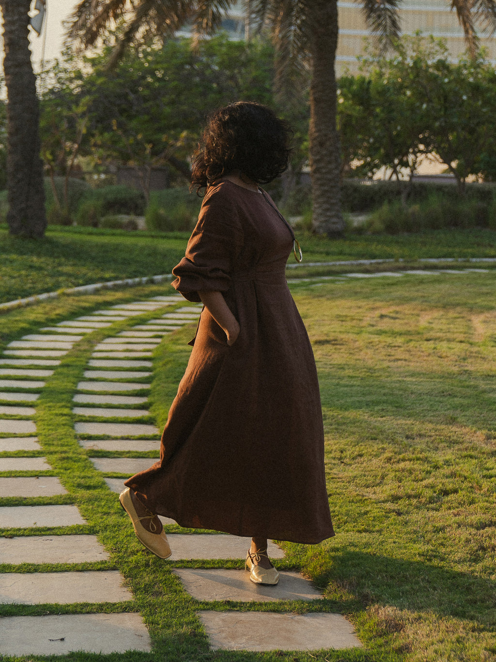 The Luna Dress in Chocolate