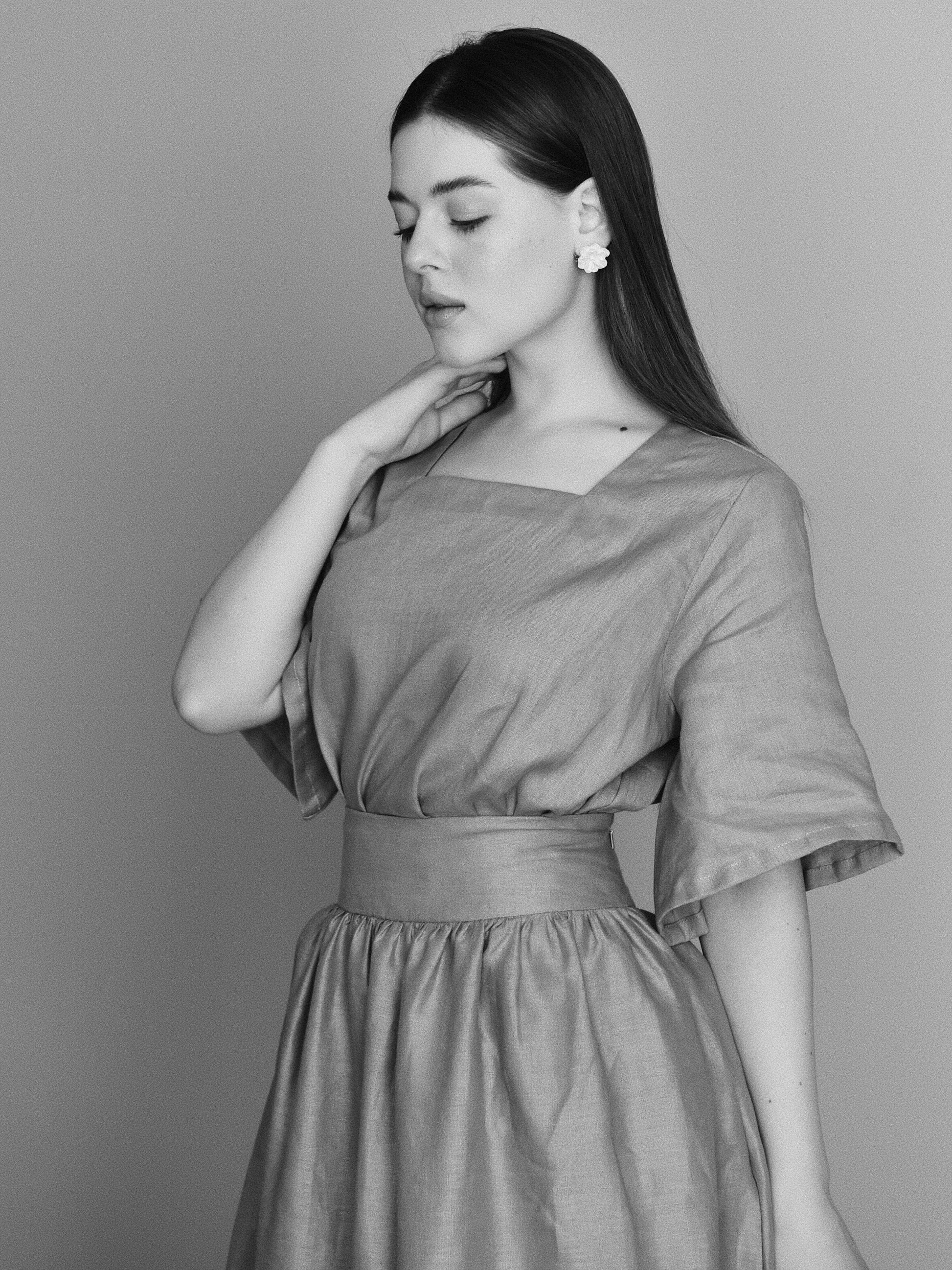 The Grey Skirt Set