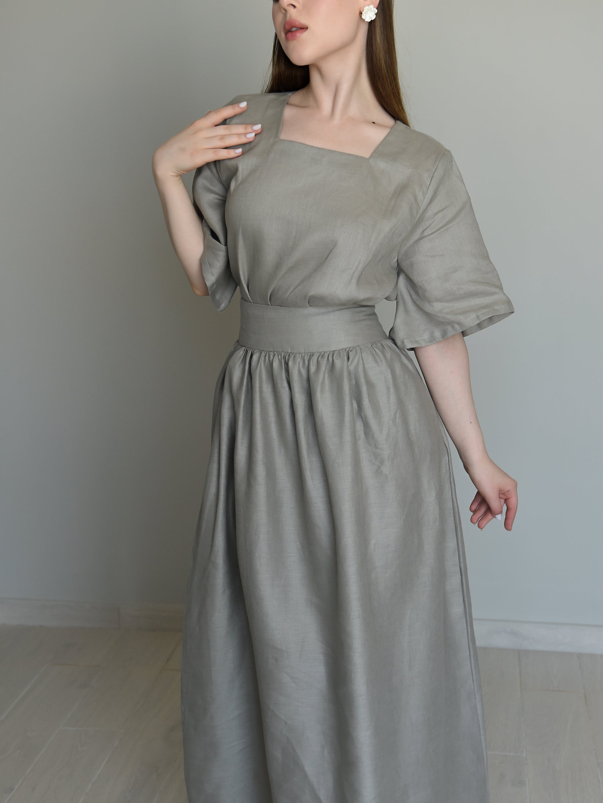 The Grey Skirt Set
