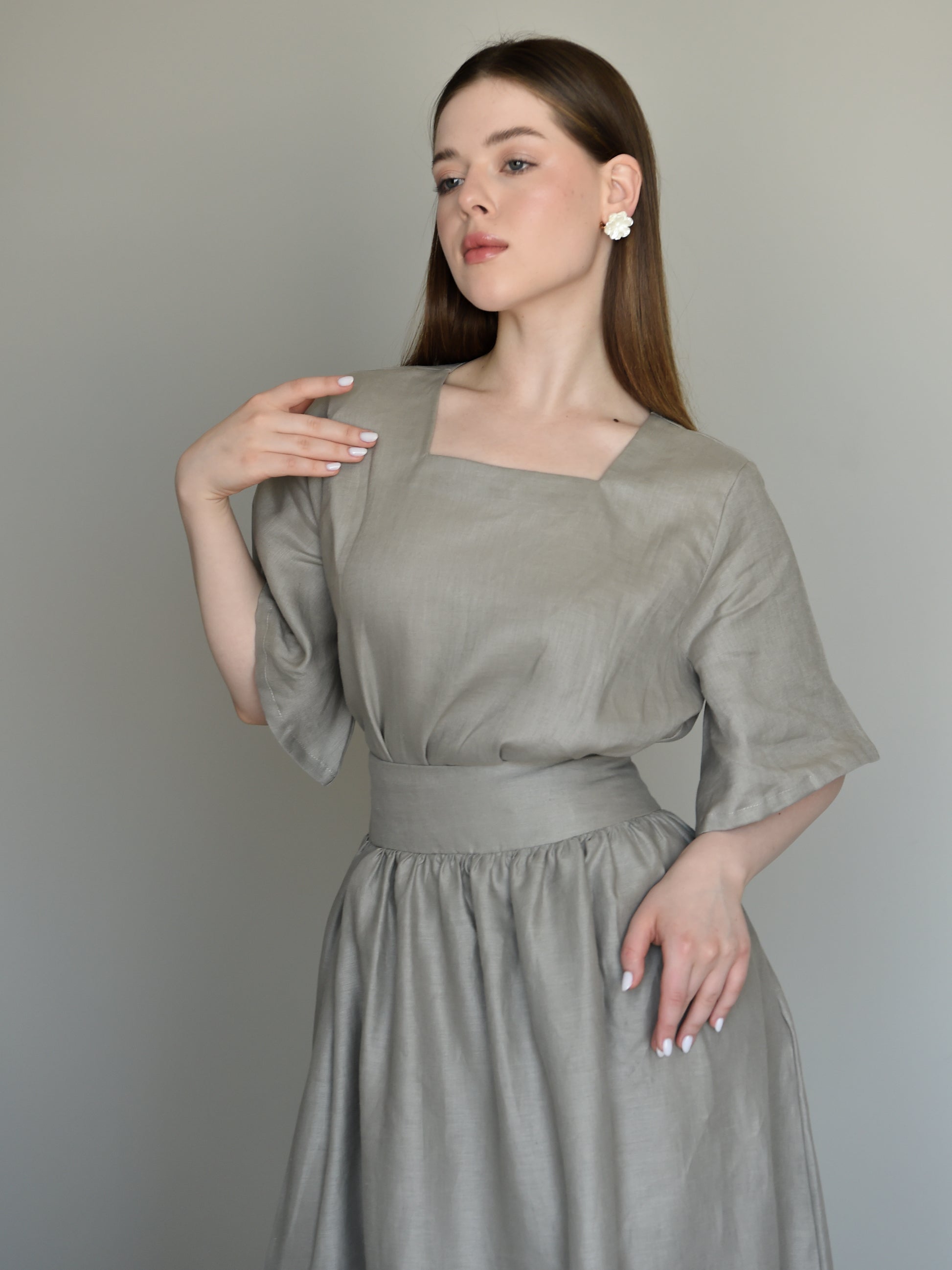 The Grey Skirt Set