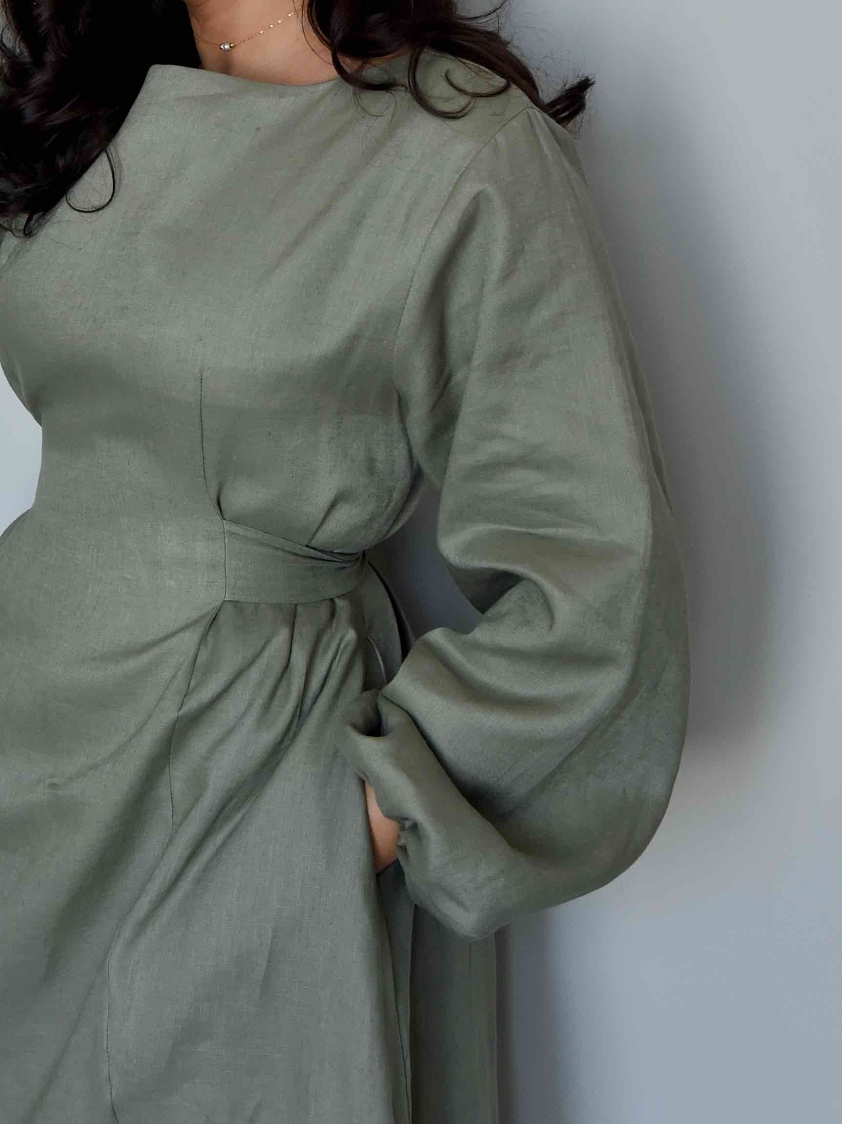 The Luna Dress in Sage
