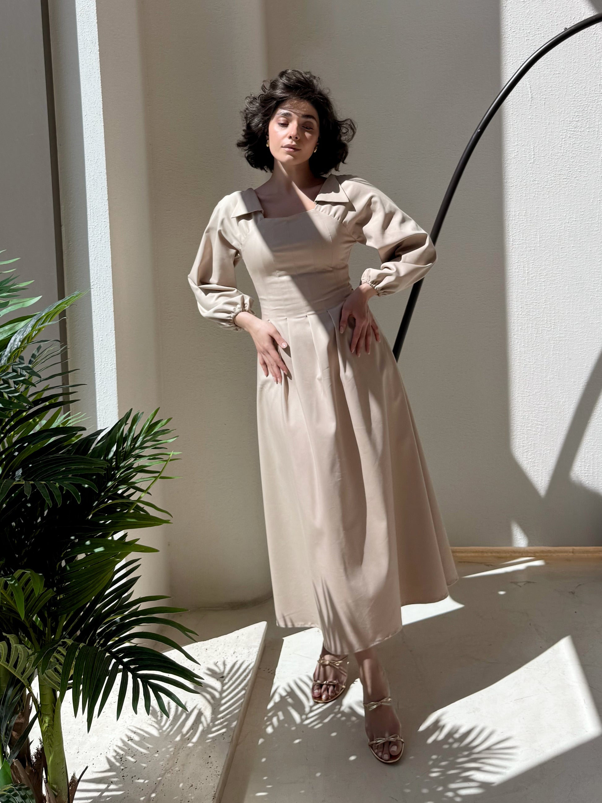 The Maxi Pleated Dress