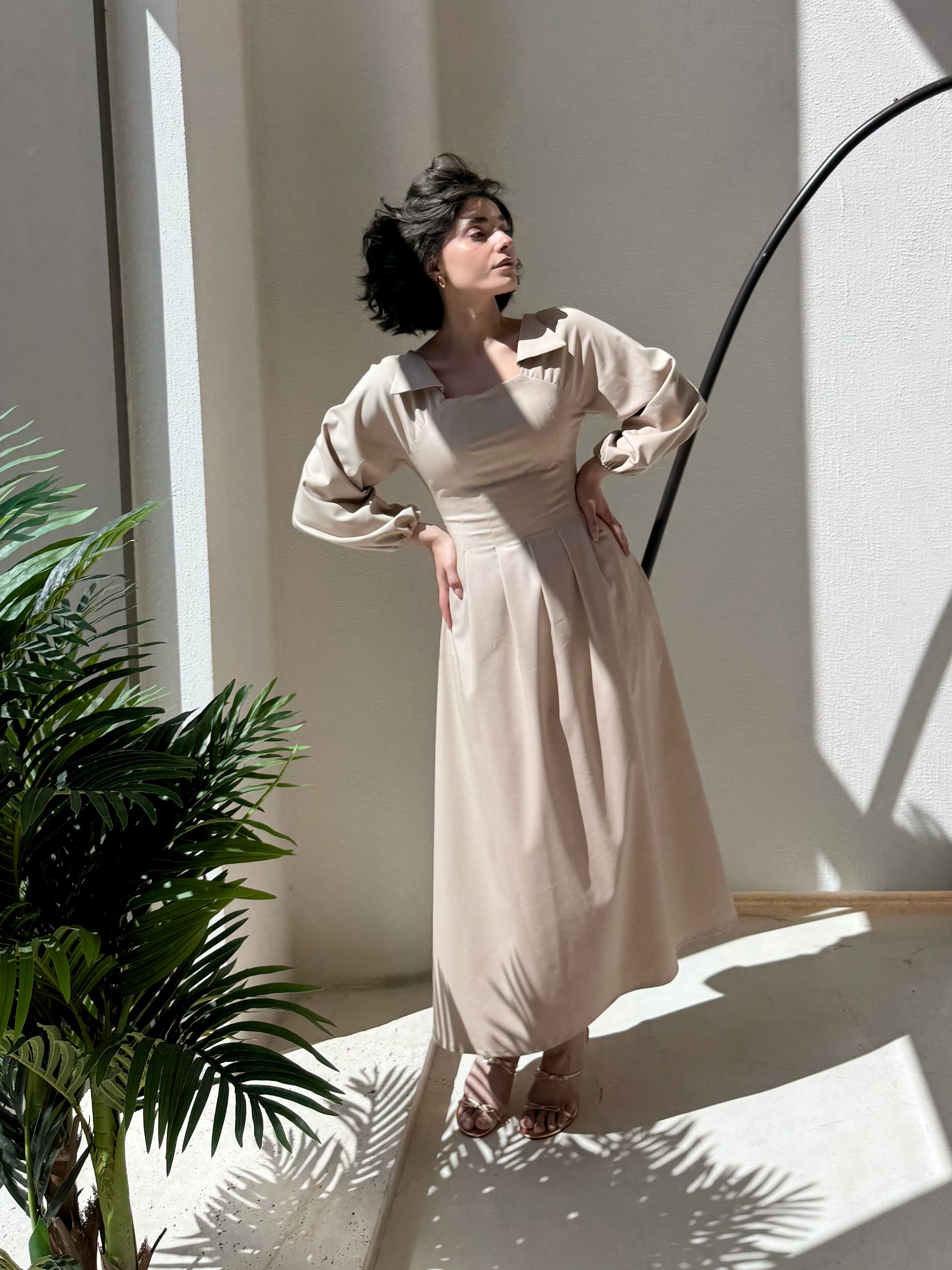 The Maxi Pleated Dress