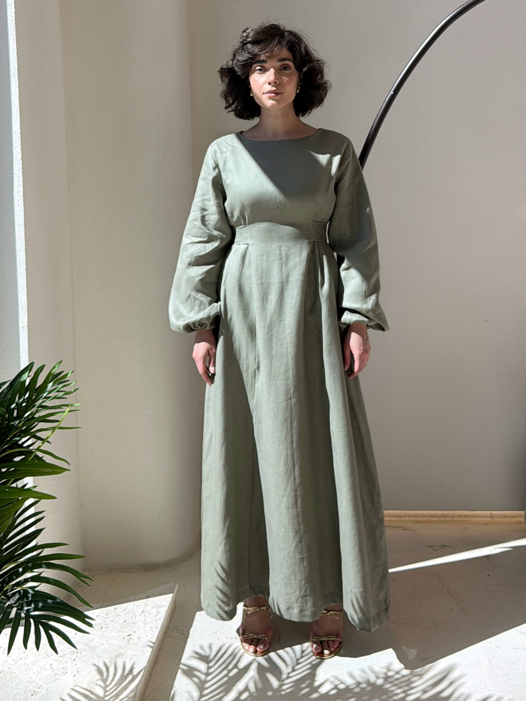 The Luna Dress in Sage