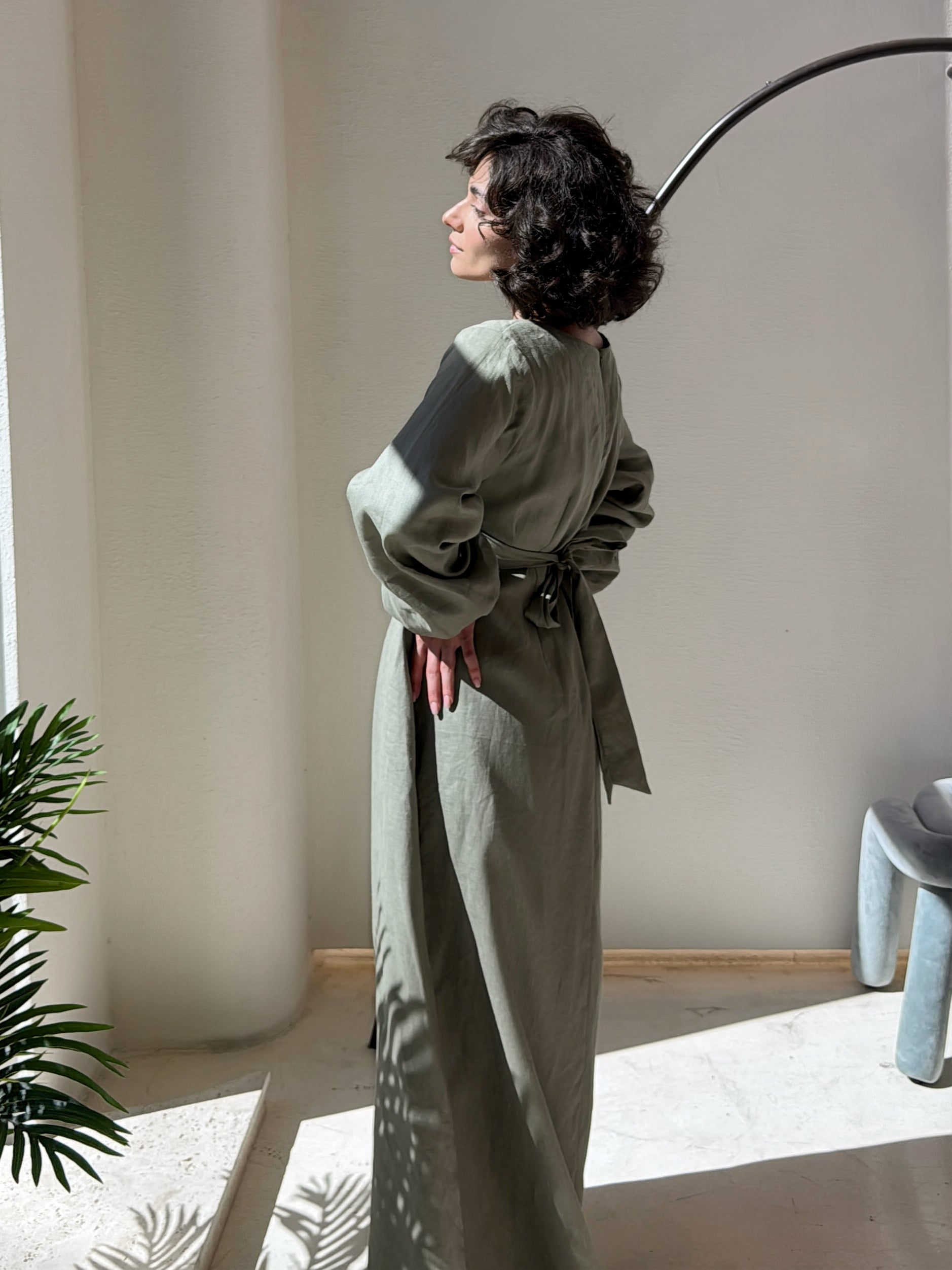 The Luna Dress in Sage