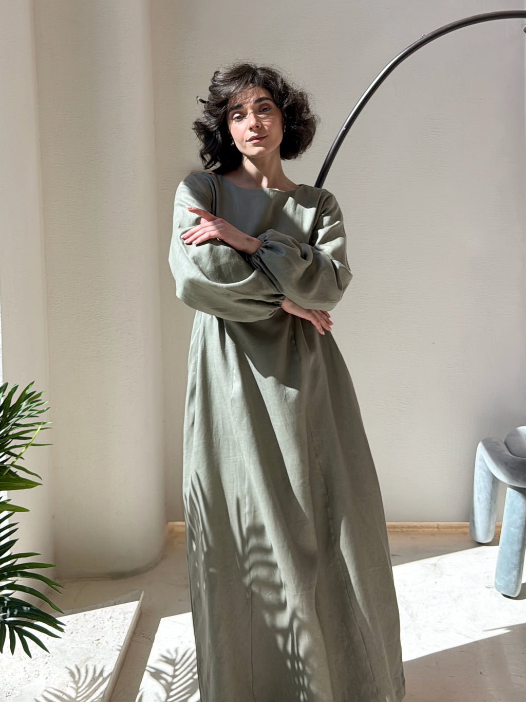 The Luna Dress in Sage